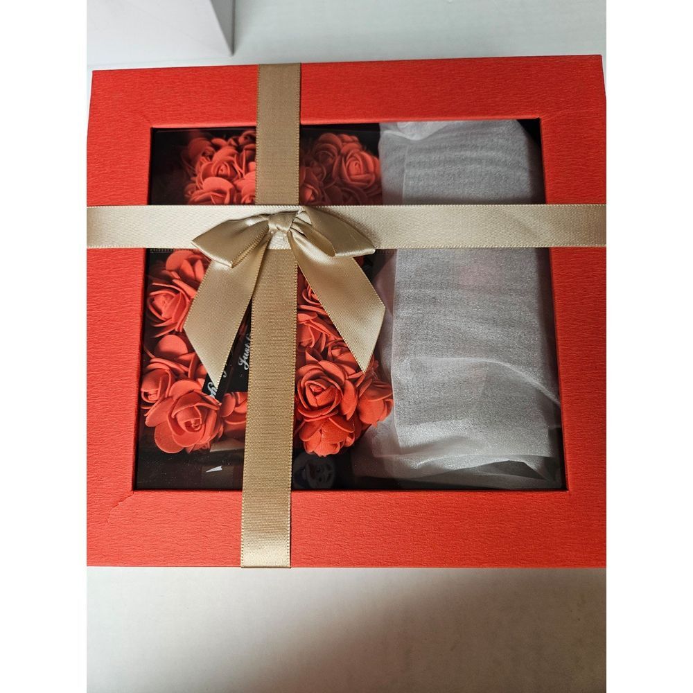 Best Wishes Box Gift Set Rose Bear Necklace Rose‎ Light